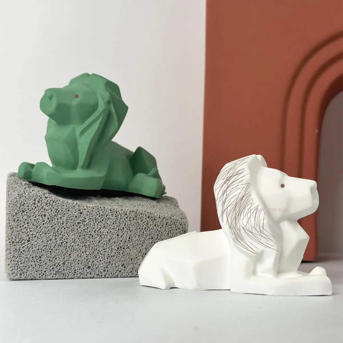 Lion Silicone Mold DIY 3D Animal Shaped Candle Mold Gypsum Soap Candle Making Supplies Handmade Chocolate Cake Decoration