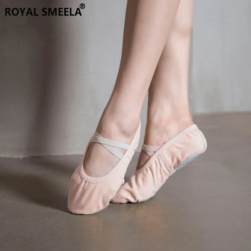 Scarpe da ballo professionali da donna, tutte in tela di cotone, morbide, con doppia fascia elastica, scarpe da balletto con fondo in pelle bovina баernuки