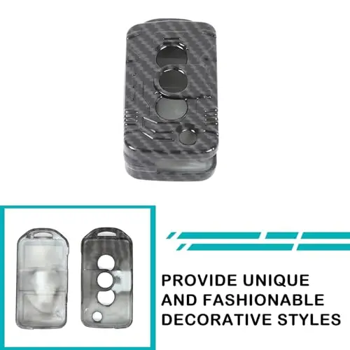 

Carbon Fiber Pattern ABS Smart Key Fob Cover For 2020-2025 Vehicles Full Protection Decorative Style