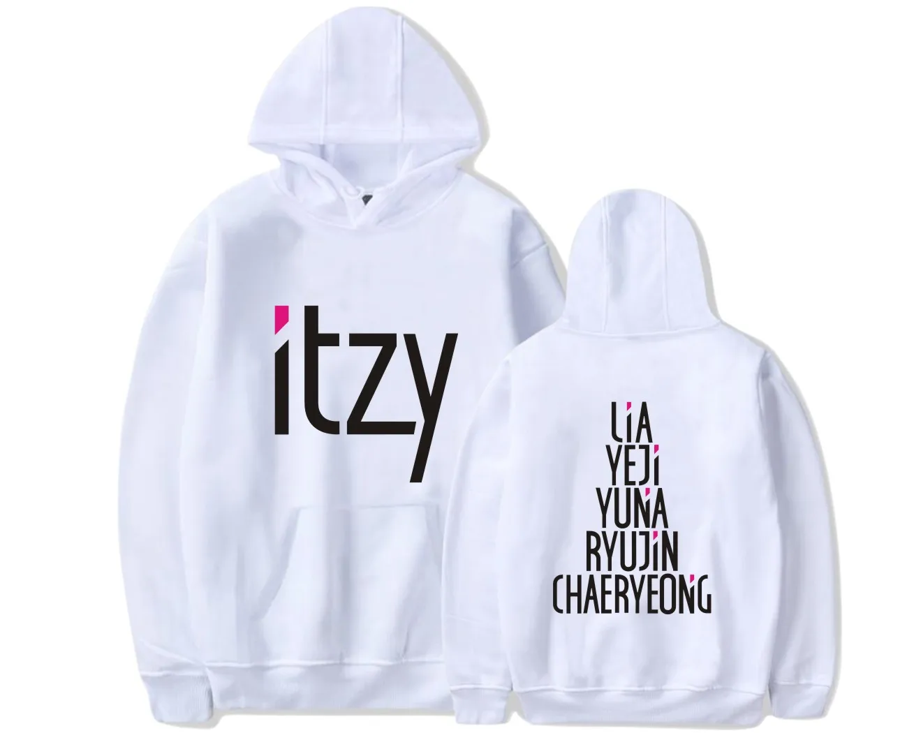 2024 New arrival Itzy combination member Lia YeJi hooded Sweatshirt pullover kpop Korean name hoodie Music fans Streetwear