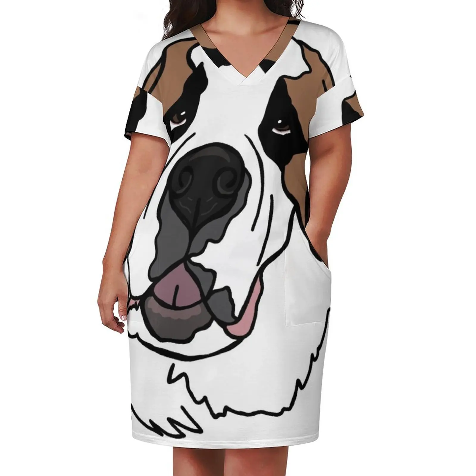 Sulley the Saint Berner Loose Pocket Dress Beachwear luxury dresses