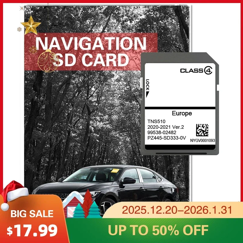

TNS510 Navigation Sat Nav Map SD Card 2021 Version2 for Toyota Uk & Europe Sockets Map Cover Germany Poland France Netherlands
