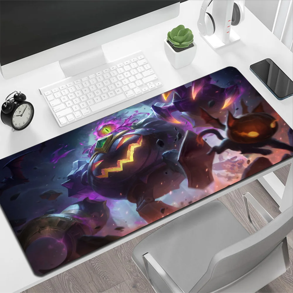 Tapis de souris de jeu League of ATIONS End Blitzcrank, grand tapis de souris, PC Gamer, ordinateur, grand clavier, bureau, polymères, média