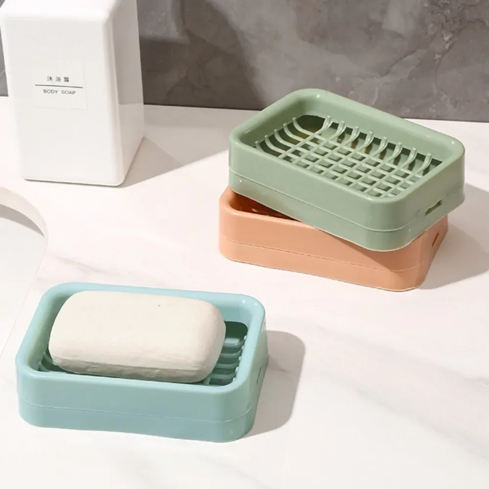 Bathroom Soap Dish Plate Storage Case Home Shower Travel Hiking Holder Container Soap Box Plastic Soap Boxs Rack