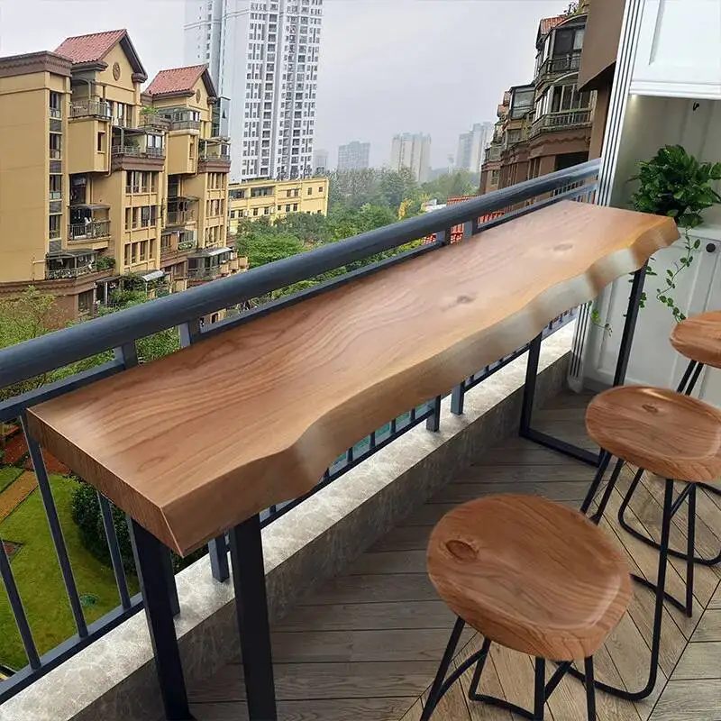 Stylish Scandinavian Home Bar Table & Durable Commercial Narrow Desk: Solid Wood High Console Long Table Bar Furniture JT40