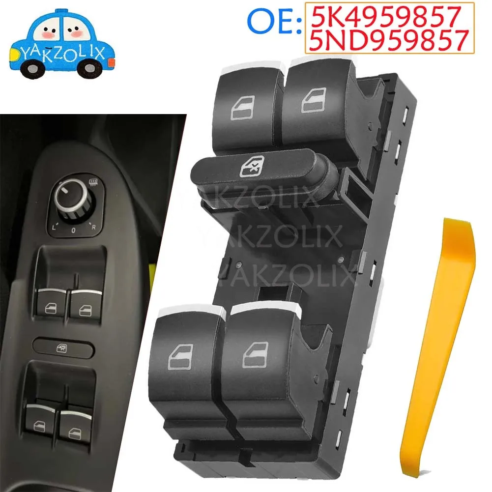 For Volkswagen Jetta Golf Passat Tiguan Skoda Fabia Roomster Superb Seat IBIZA ALTEA Power Window Door Master Switch Button