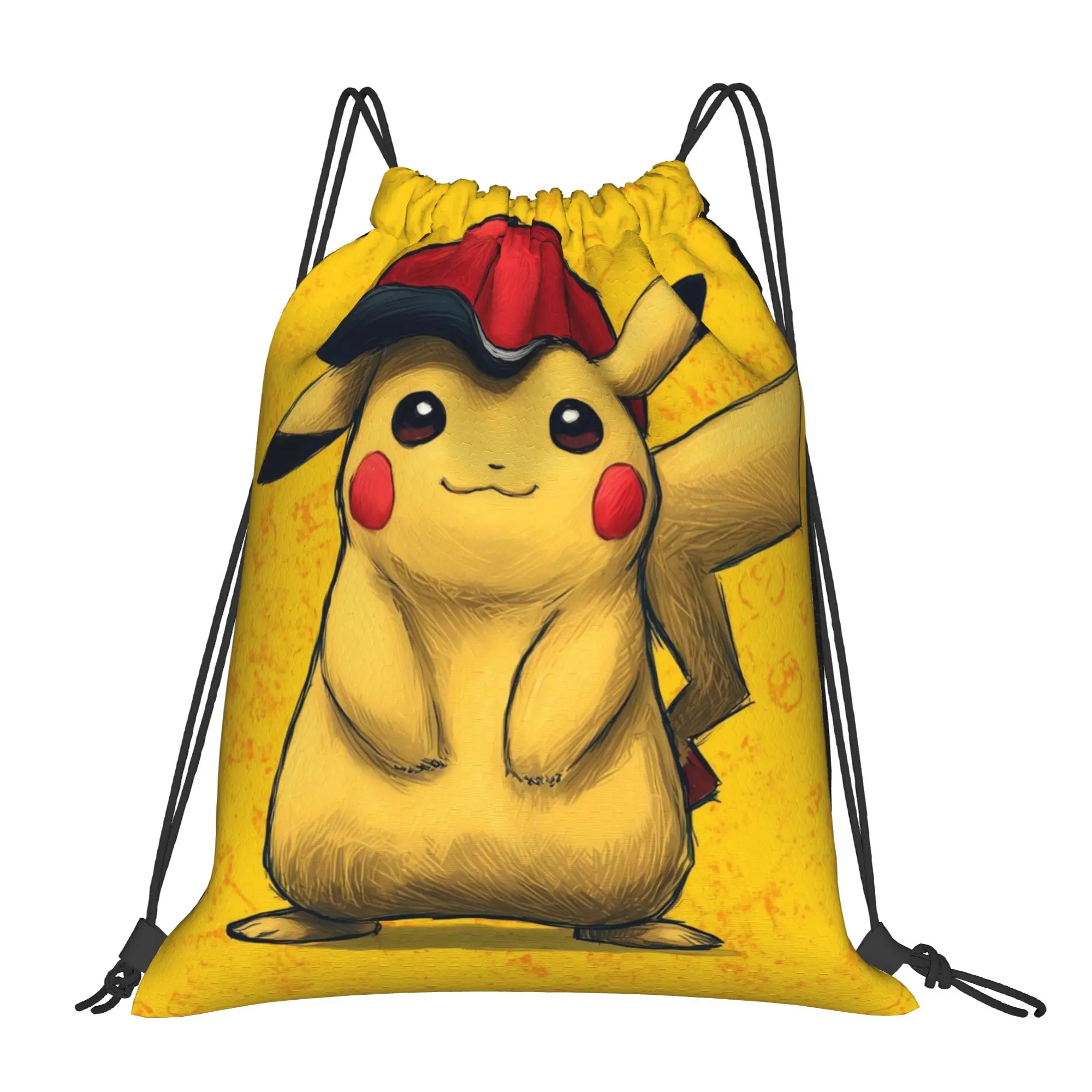 

Pikachu Pokemon Drawstring Bags Travel Storage Backpack School Shoe Bag
