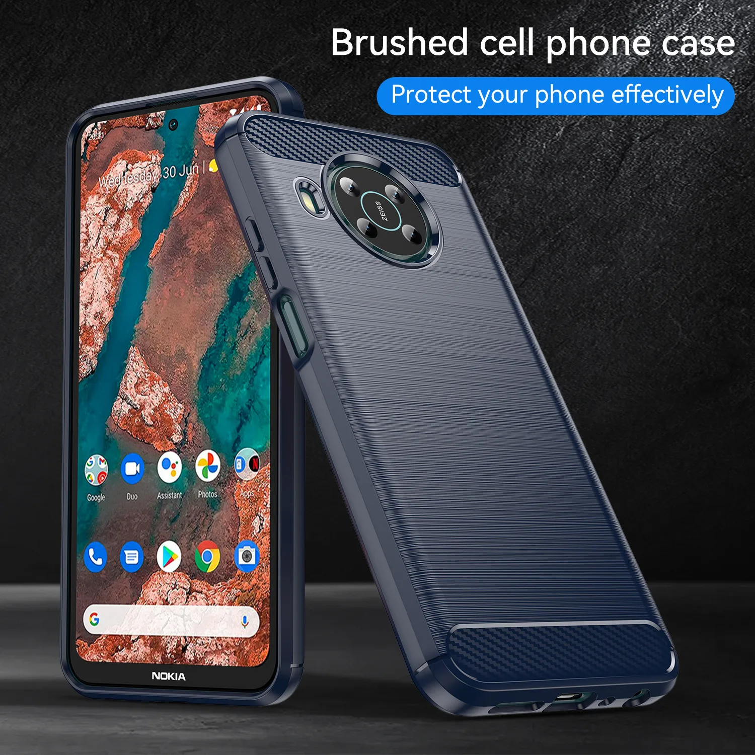 Silicone Protective Case For Nokia X10 X20 nokiax10 Shockproof Matte Back Cover for nokia x20 Soft Carbon Fiber Cases