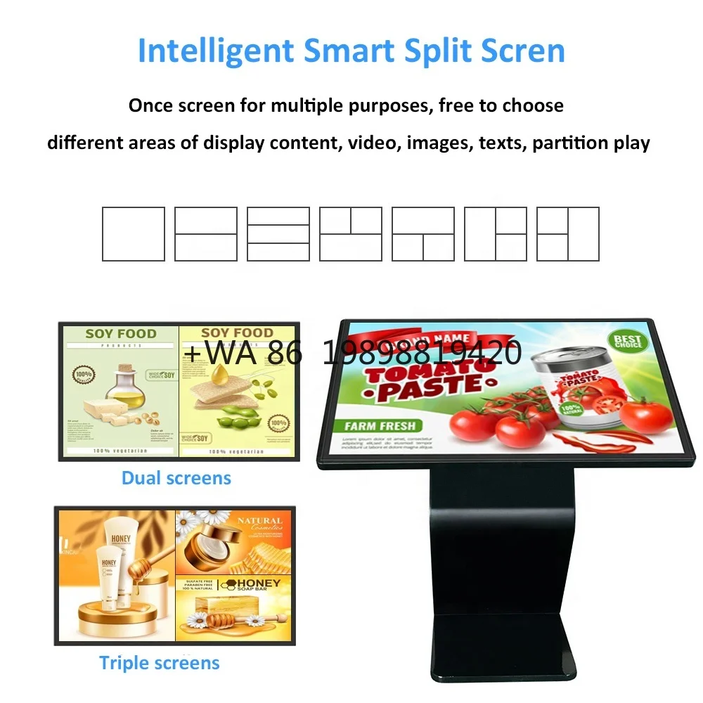 

43 Inch Indoor Digital Signage Kiosk Machine for Advertising All in One Horizontal Touch Kiosk Inquiry Machine