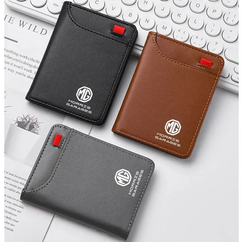 Car Document Wallet Driving License Cover PU Leather Multi Slot For MG ZS MG4 EV MG HS MG3 MG5 EV Marvel R MG ONE