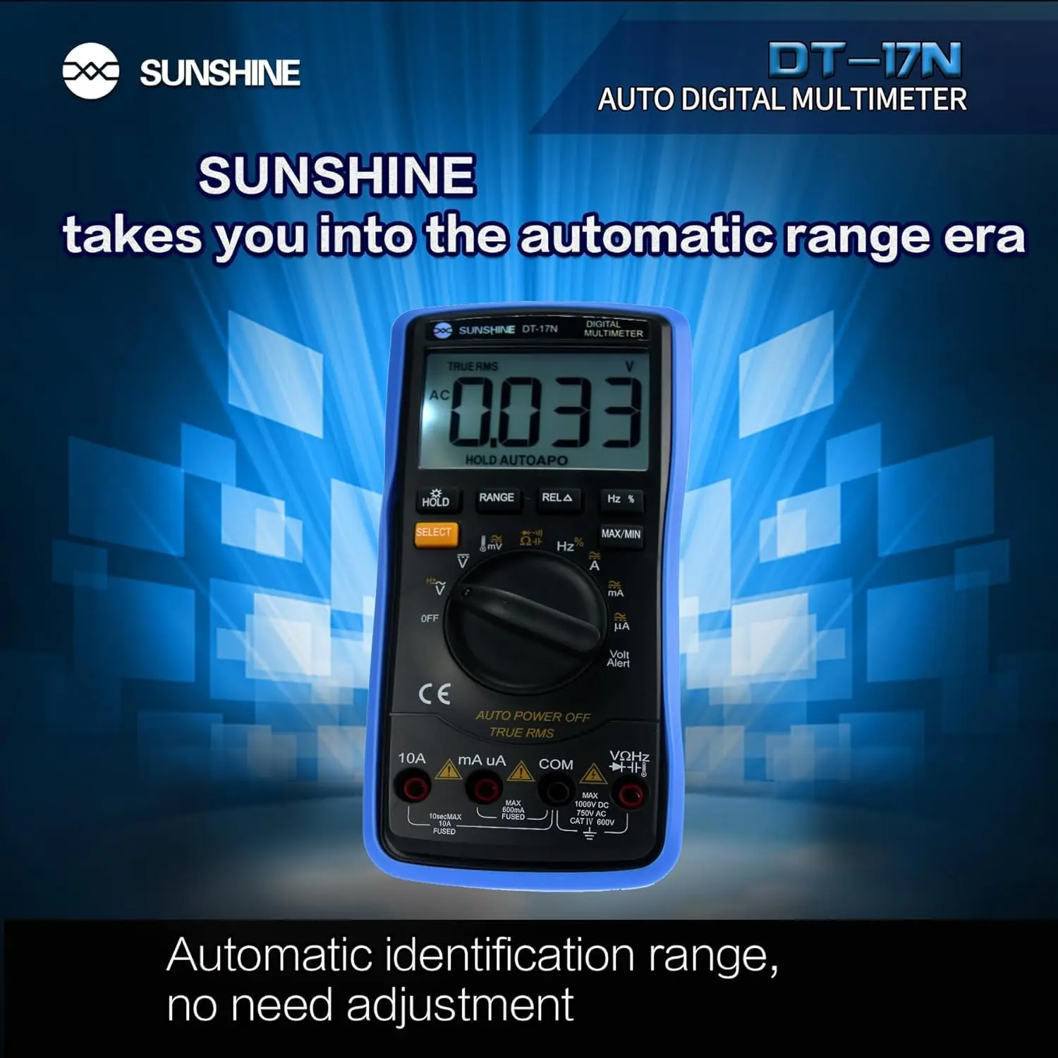 SUNSHINE DT-17N Range LCD Display Multimeter Digital Multimeter Digital Instrument Tester for Repair Tools