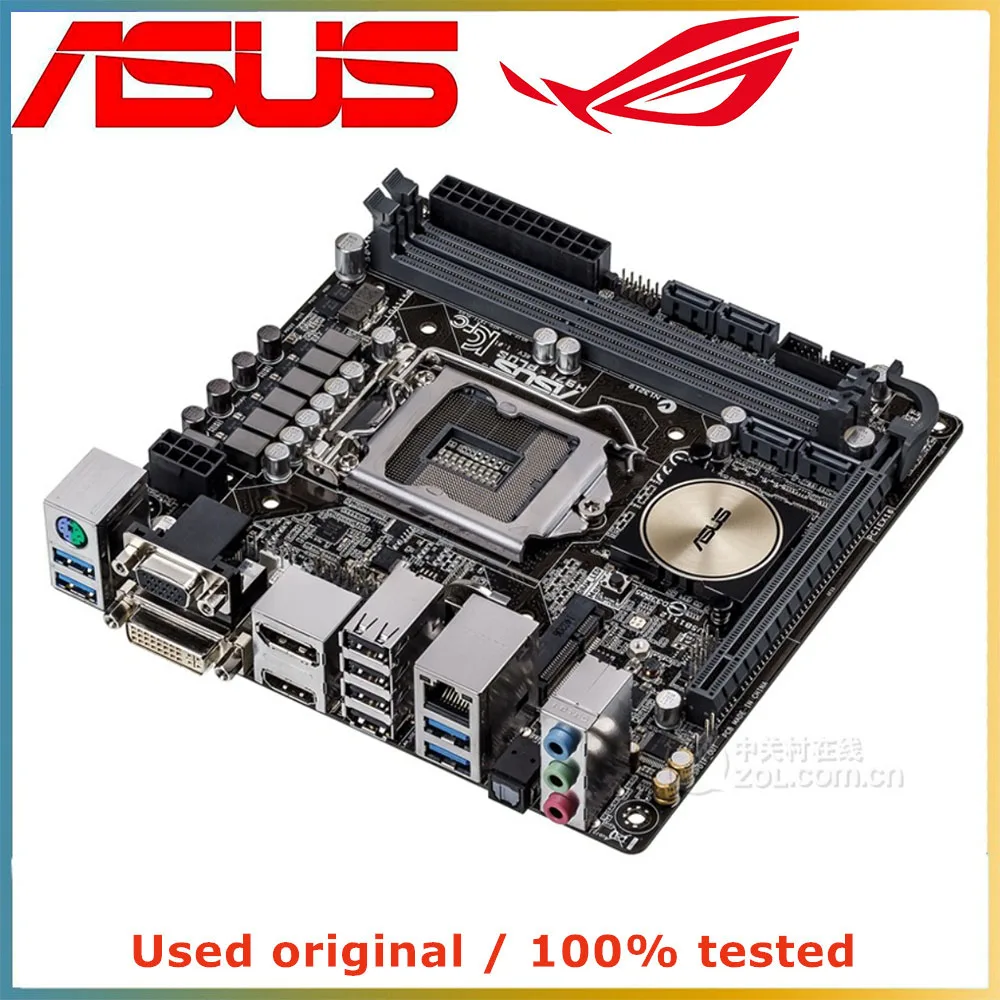 For ASUS H97I-PLUS Intel H97 MINI ITX H97i motherboard 2 × DDR3 16GB PCI-E 3.0 M.2 USB2.0 HDMI Mini ITX For Core i7 i5 i3 CPU