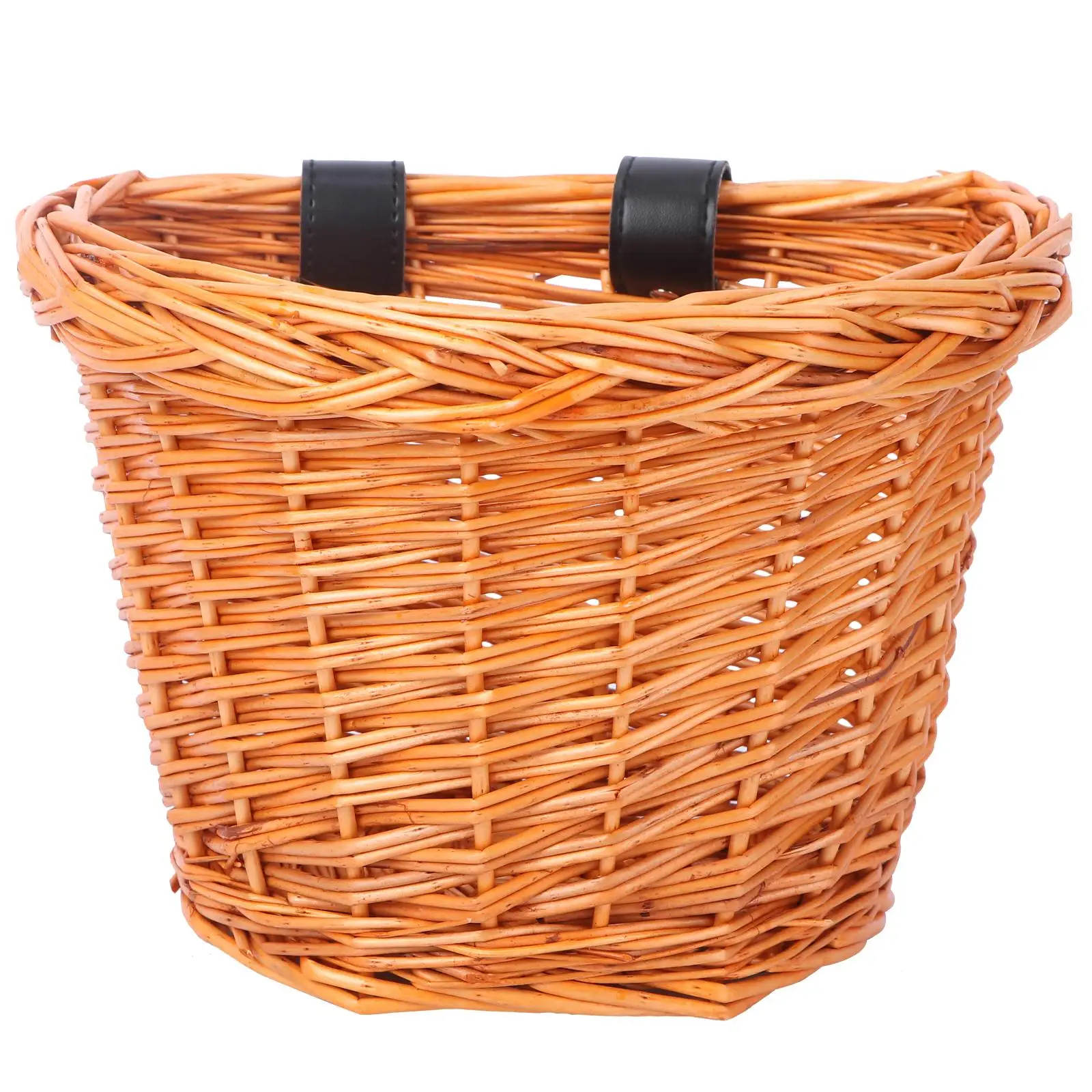 

Kids Bikes Bicyclel Storage Basket Trolling for Children Front Handlebar Wicker Woven Detachable Handmade Toddler