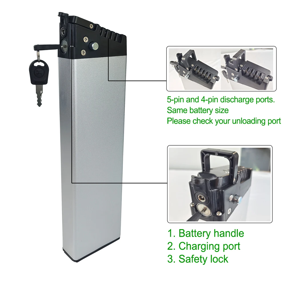 Folding Ebike Battery 36V 48V 10.4Ah 12.8Ah 14Ah 10.5Ah DCH003 Pana-sonic 18650 cells for TOP-860 Rich Bit TOP-730 Batteries