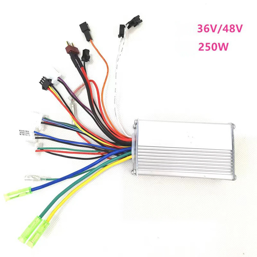

36V 48V Motor Controller Ebike Controller Aluminum Alloy Controller 90x50x30mm 250W 36V 48V Sine Wave Anti-theft System