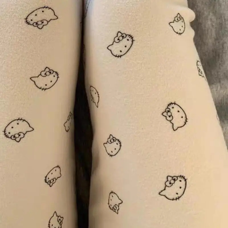 Menina casa wear microvilli olá kitty kawaii dos desenhos animados estudante casual outono e inverno em torno do pescoço loungewear conjunto quente novo estilo