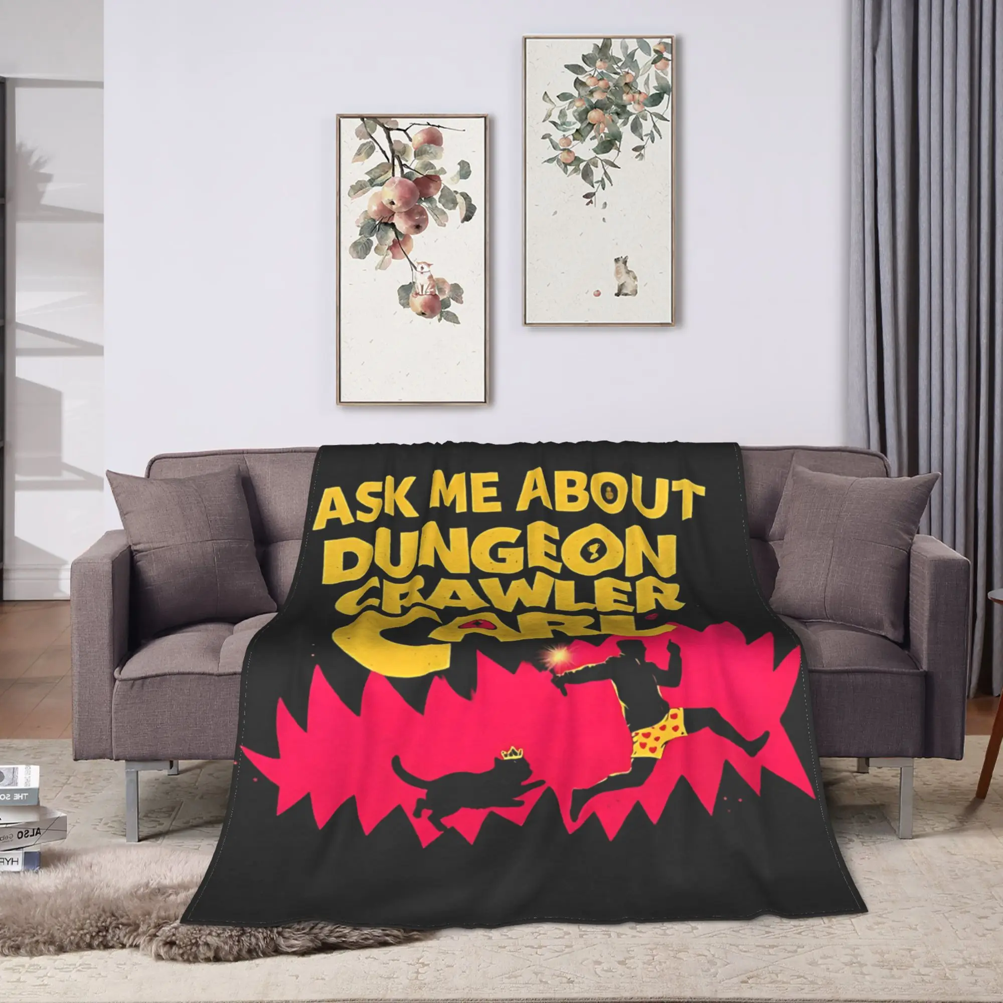 Dungeon Crawler Carl New Achievement Blanket Quality Warm  Bedding Throws Spring Students Home Decor Novelty Bedspread
