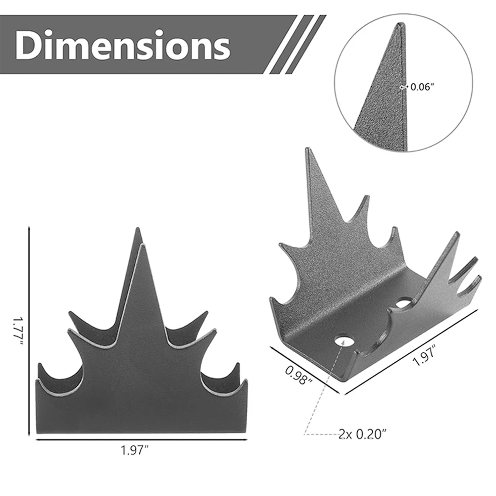 Imagem -04 - Anti-intrusão Metal Spikes Pregos de Cerca Spikes de Segurança Dispositivo de Dissuasão de Jardim 19x8x7cm 12 Pcs