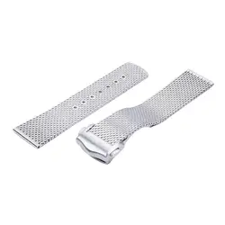 TINTAG Titanium steel 20mm Chain Strap For Omega 007 Seamaster Diver 300 Watch Band Replace Milanese Stainless Bracelet