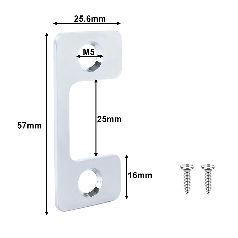 Placa de golpe de puerta de 4/10 piezas, ajustable cerrojo de seguridad, pestillo de puerta, cerraduras de placa con tornillos, Hardware de puerta, mejora del hogar