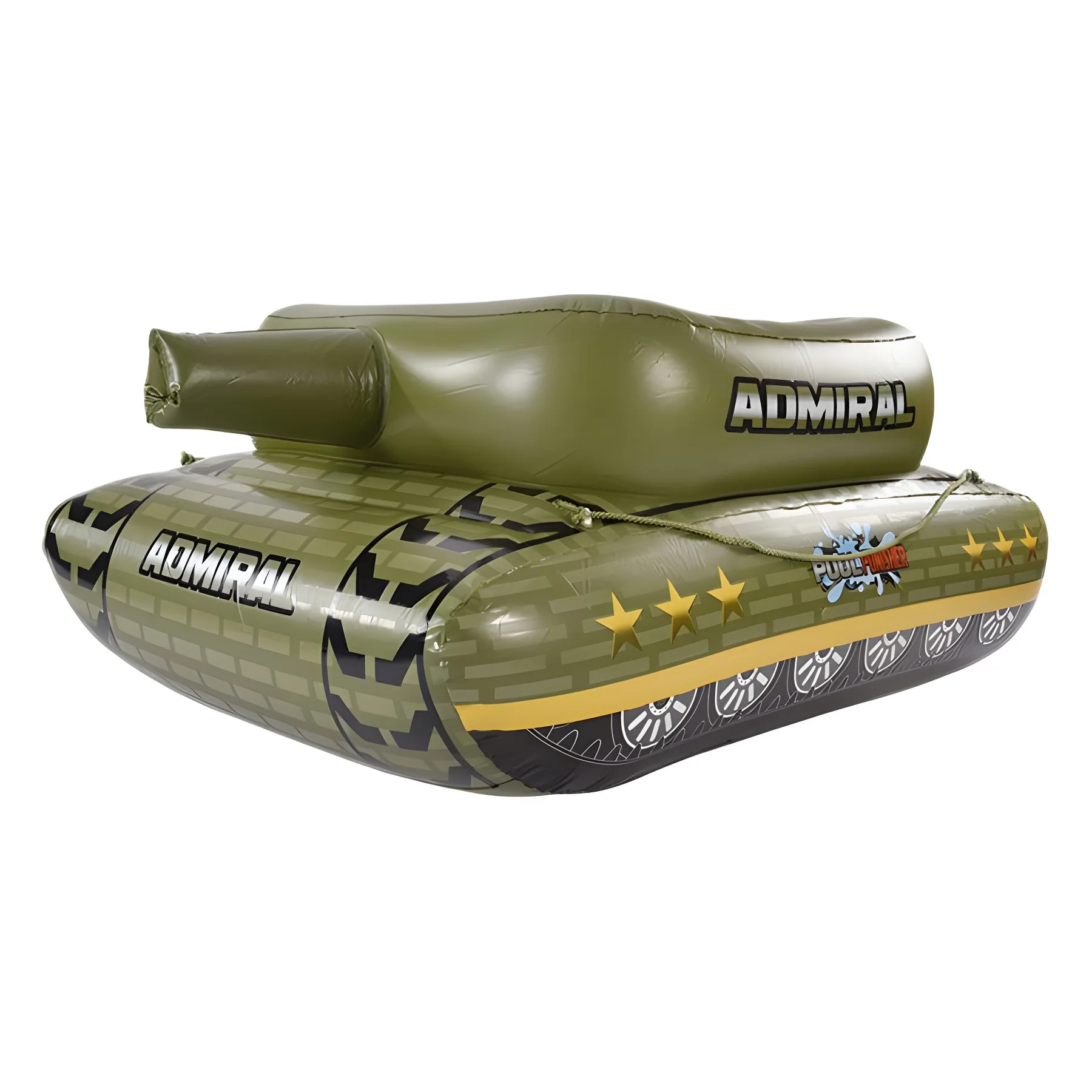 Inflatable Tank Float with Built-in Water Cannon Anti-Rollover Kids Swimming Toy for Pool Water Park