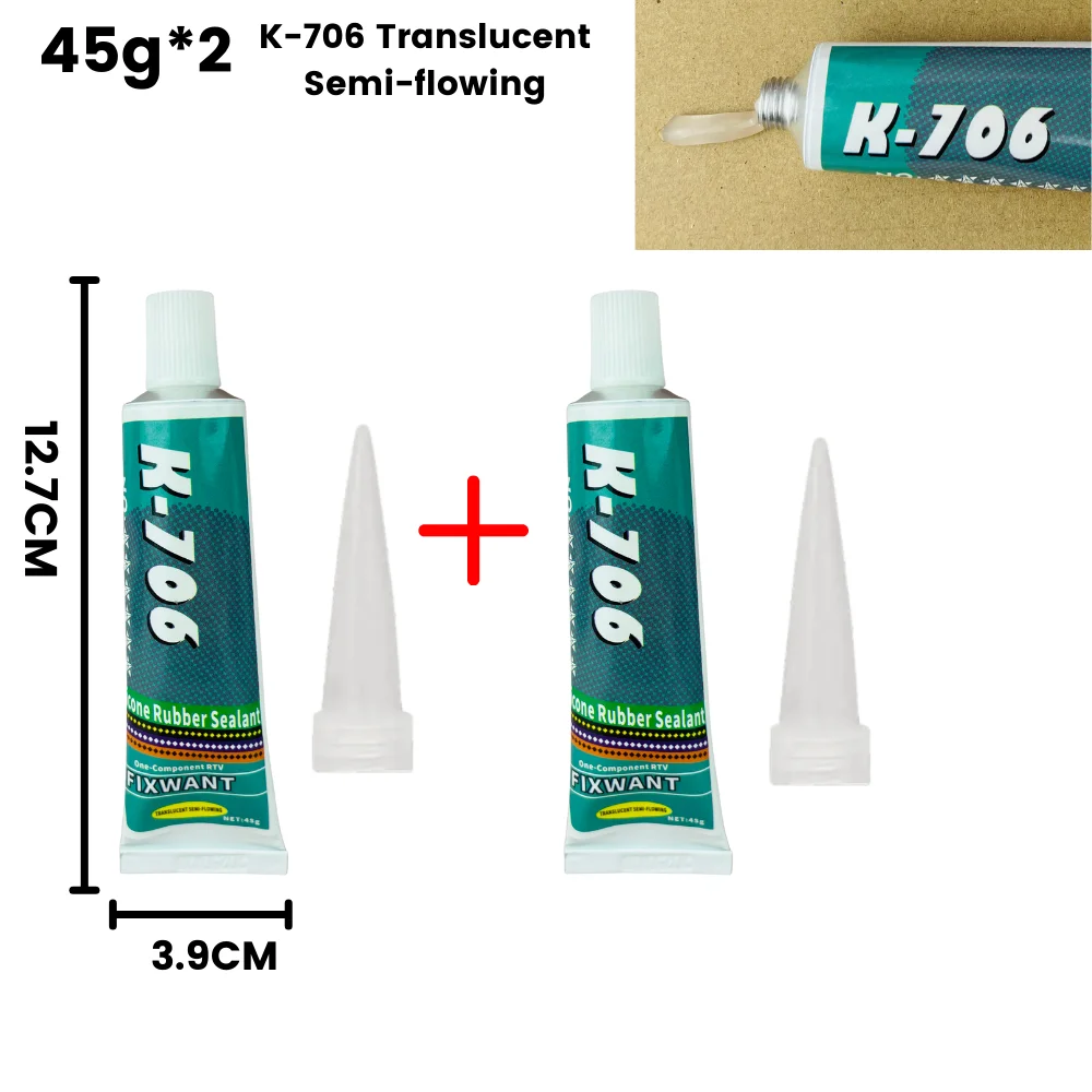 Silikon-Industrieklebstoff 45 g K-703 704 705 706 RTV Silikonkautschuk Schwarz Weiß Transparenter Dichtungskleber für elektronische Komponenten