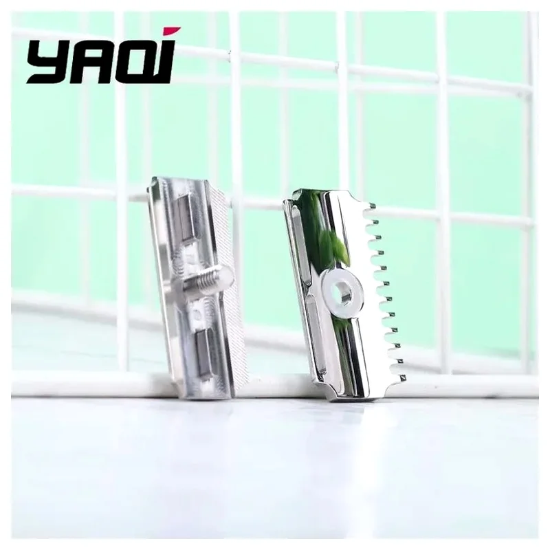 Men's Traditional Shaving Accessory Dual Comb 0.7mm Blade Gap Vostok 70DC 316 Stainless Steel Polished Safety Razor Head YAQI