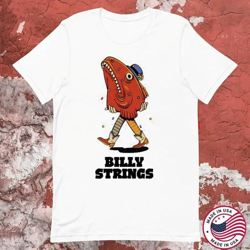 بيلي سلاسل جولة الربيع 2025 المشي الأسماك رئيس القطن الأبيض تي شيرت BL420 #1