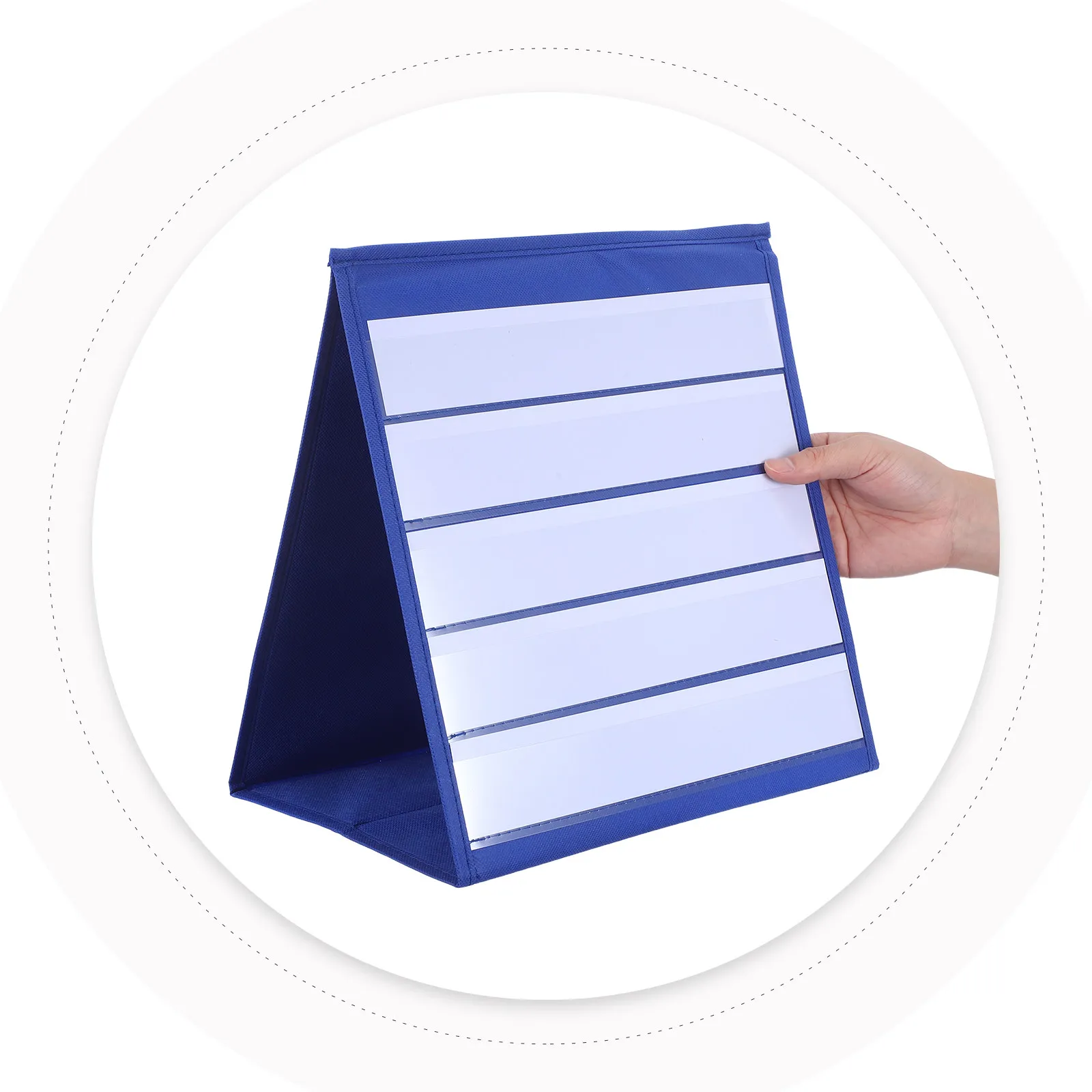 

Настольная подставка для карточек 12.97x11.99x7.86 дюймов, двусторонний органайзер для класса, для организации расписания и отображения календаря для небольших групп