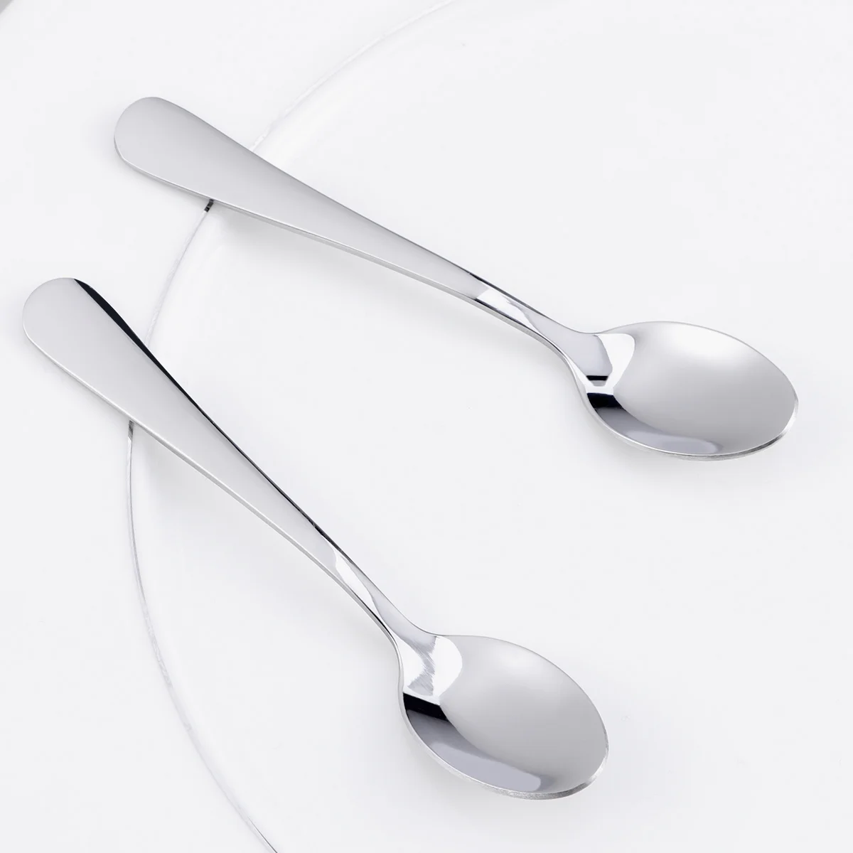 12 Pcs Ice Cream Spoon Yogurt Spoon Stainless Steel Spoon Mini Spoon Coffee Stir Spoons Milk Cake Eating Spoon Table Teaspoons