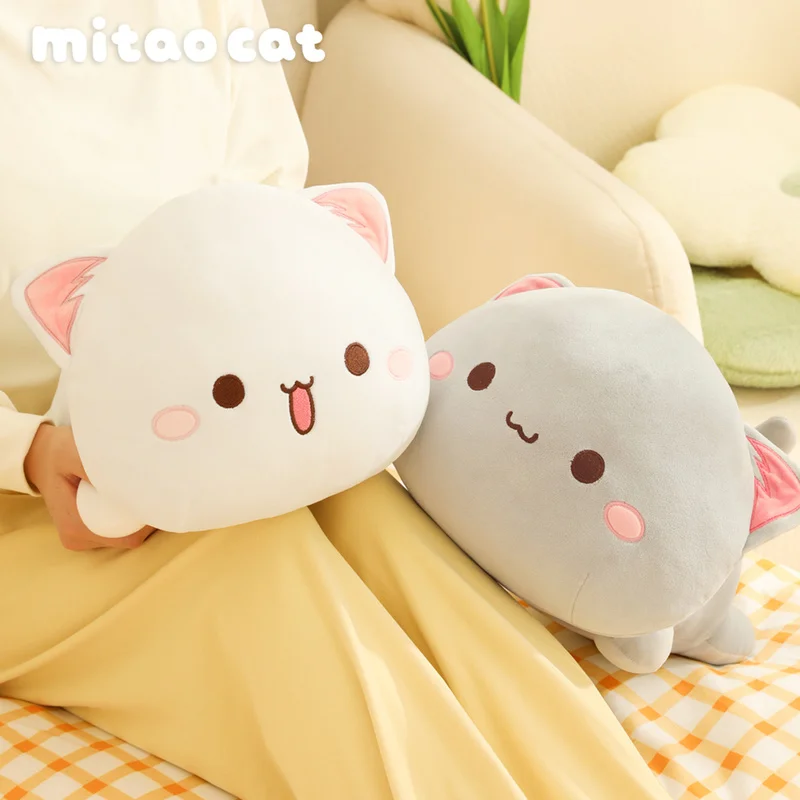 

Новая популярная плюшевая кукла персикового кота, милая мультяшная кукла, 3d пакет эмодзи, кукла, подушка для сна, успокаивающие подарки для детей