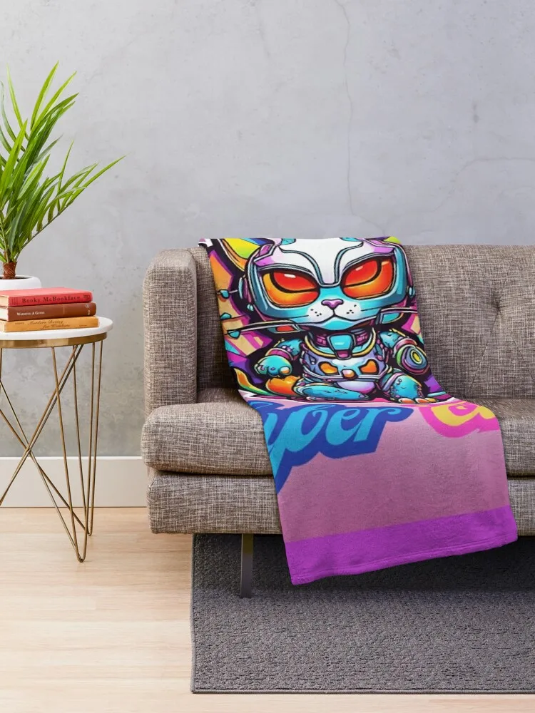 Copy of Cyber Cats - Cyber Cat 15 Throw Blanket Sofa Quilt Polar Blankets