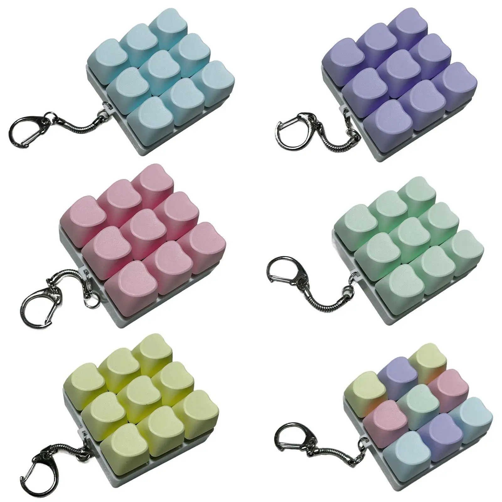 9-клавишная клавиатура, игрушечный брелок-кликер, универсальная игрушка-кликер для кошельков