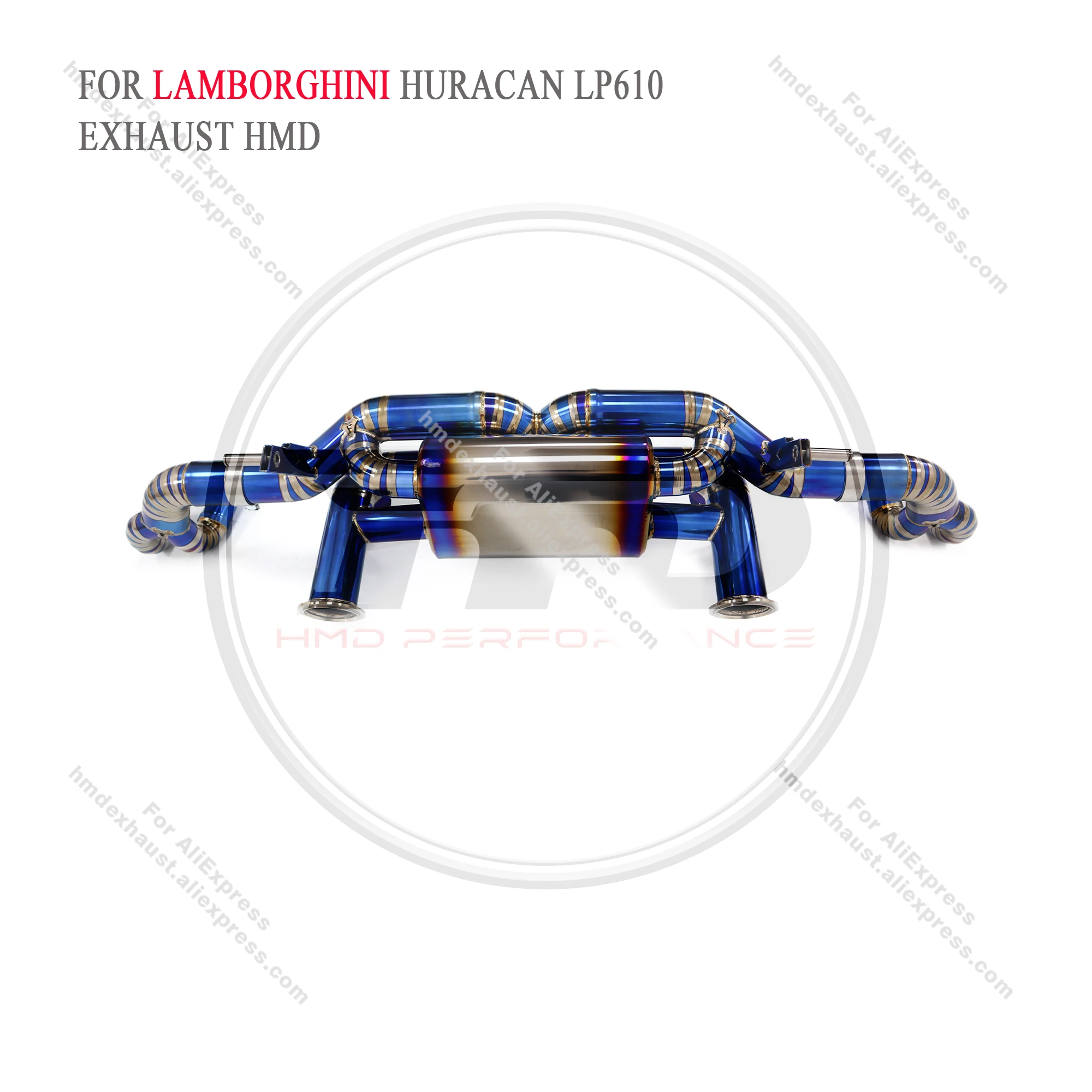 

High Quality Catback For Lamborghini Huracan LP610 Titanium Alloy Exhaust System Vacuum Valve Muffler Racing Pipe HMD