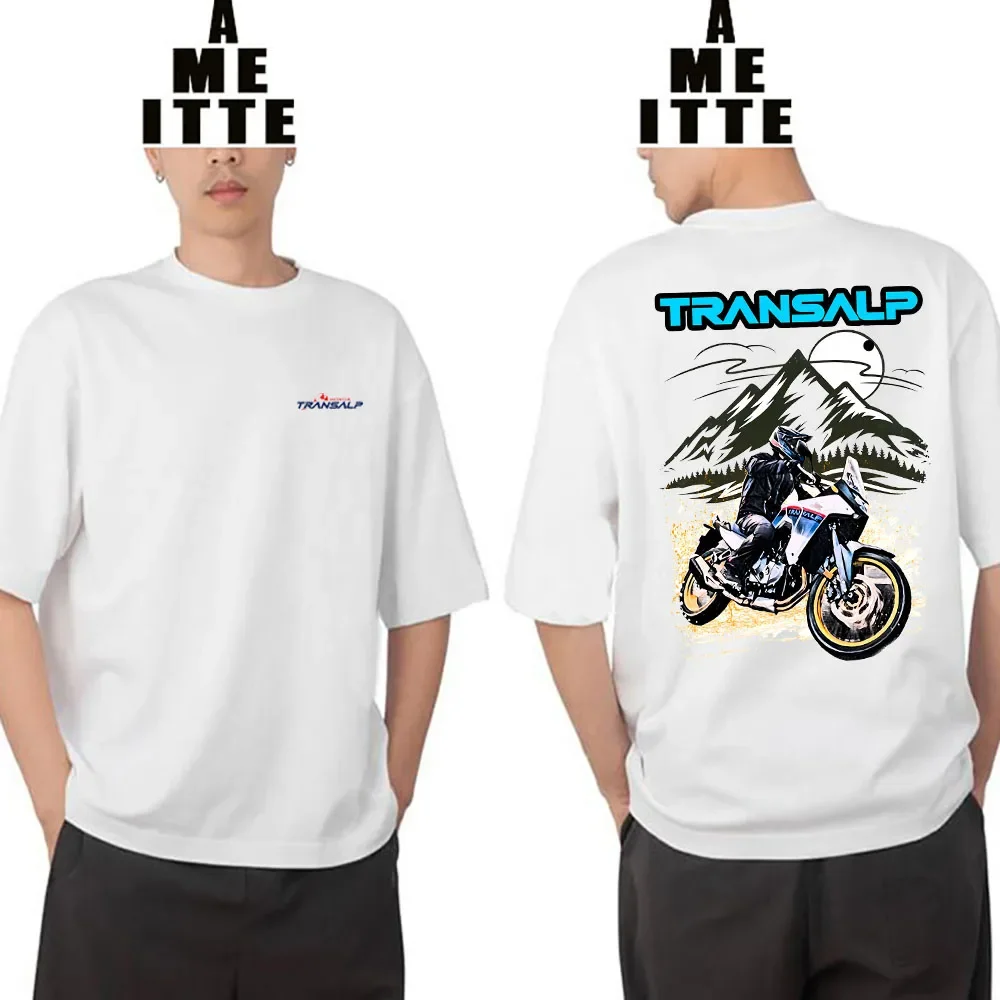 Transalp XL750 Motorcycle Rider T-Shirt Men GS Adventure Sport TShirt Hip Hop Boy Casual Tees Motorcycle Mountain Riding Tops