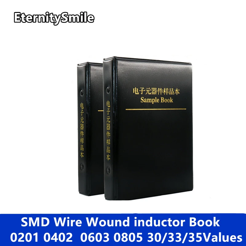 Wire Wound SMD Ceramic Inductor Kit 0402 0603 0805 Chip Inductance Sample Book SMT Assortment Sample Book