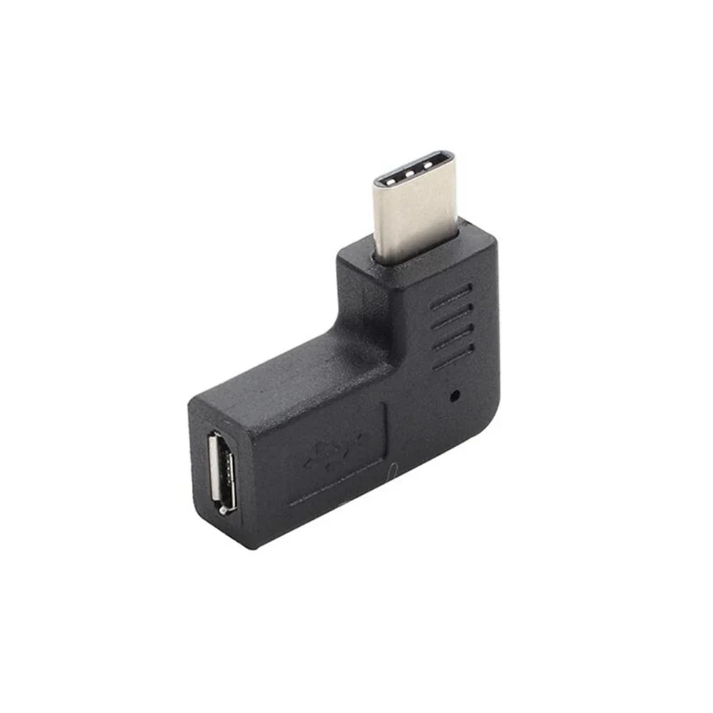 USB-C Type-C 3.1 Male to Micro USB 2.0 5Pin Female Data Adapter 90° Angled Type Coupler Plug Elbow design