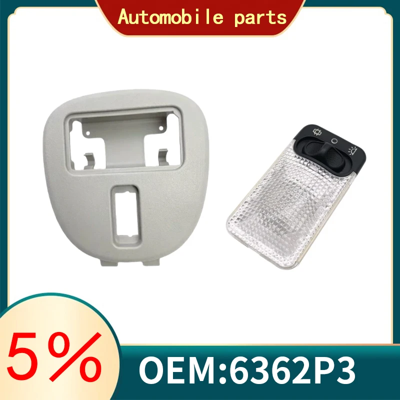 Luz de Teto Interior para Carro 6362P3, Luz de Leitura para Peugeot 206 CC 207 107 108 206 306 406 806 e Citroen C1 C2 C3