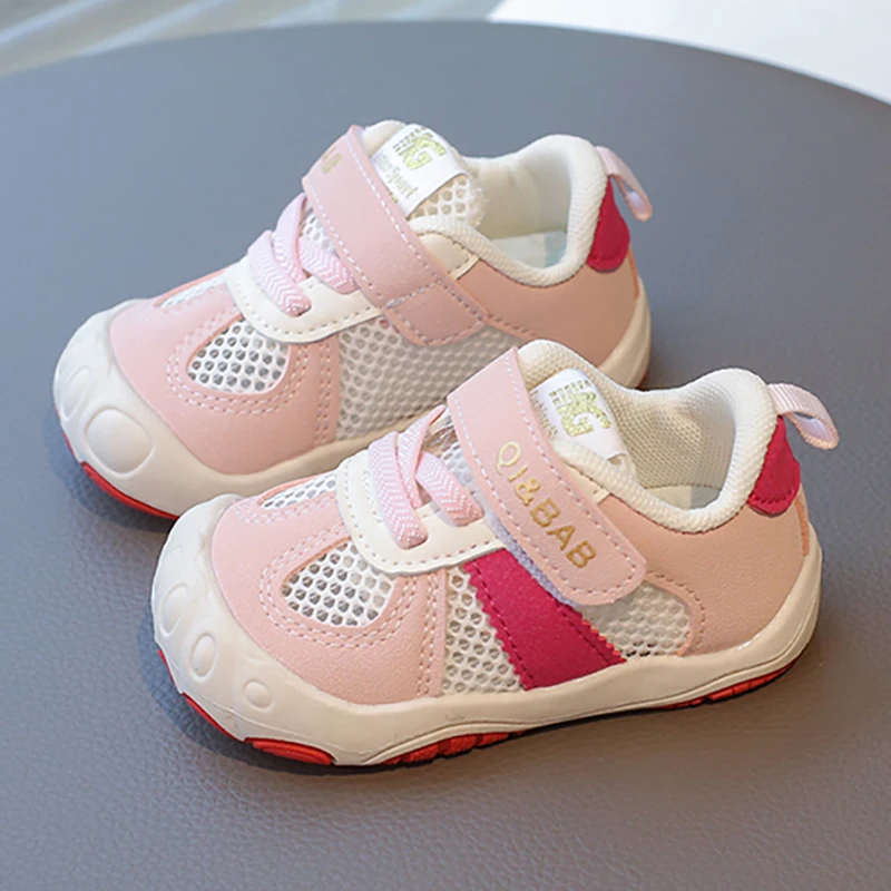 

Летняя спортивная обувь для детей, дышащие кроссовки для маленьких мальчиков и девочек, эргономичные нескользящие кроссовки для бега для малышей, детская обувь