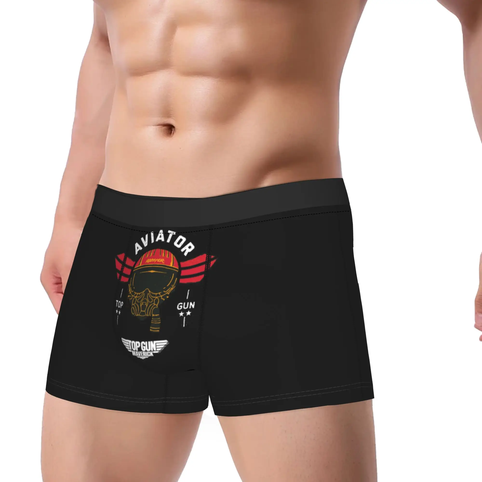 Top Gun- Maverick Rooster Boxer Brief  Underwear Hot Sale Males Breathable Boxershorts Print Plus Size Panties