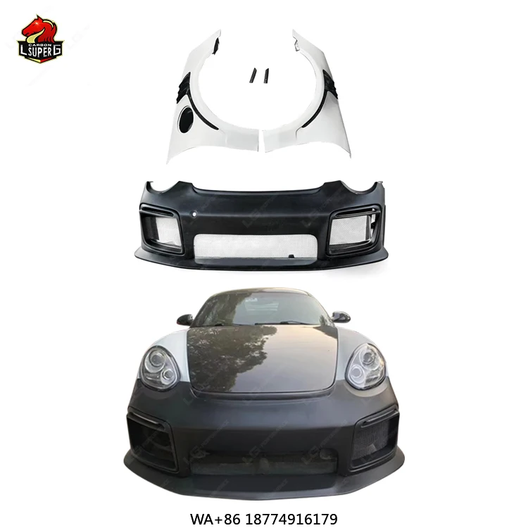 

Автомобильный комплект из полууглеродного волокна для обновления 718 987.2 до переднего бампера в стиле GT4 и обвело в стиле RS