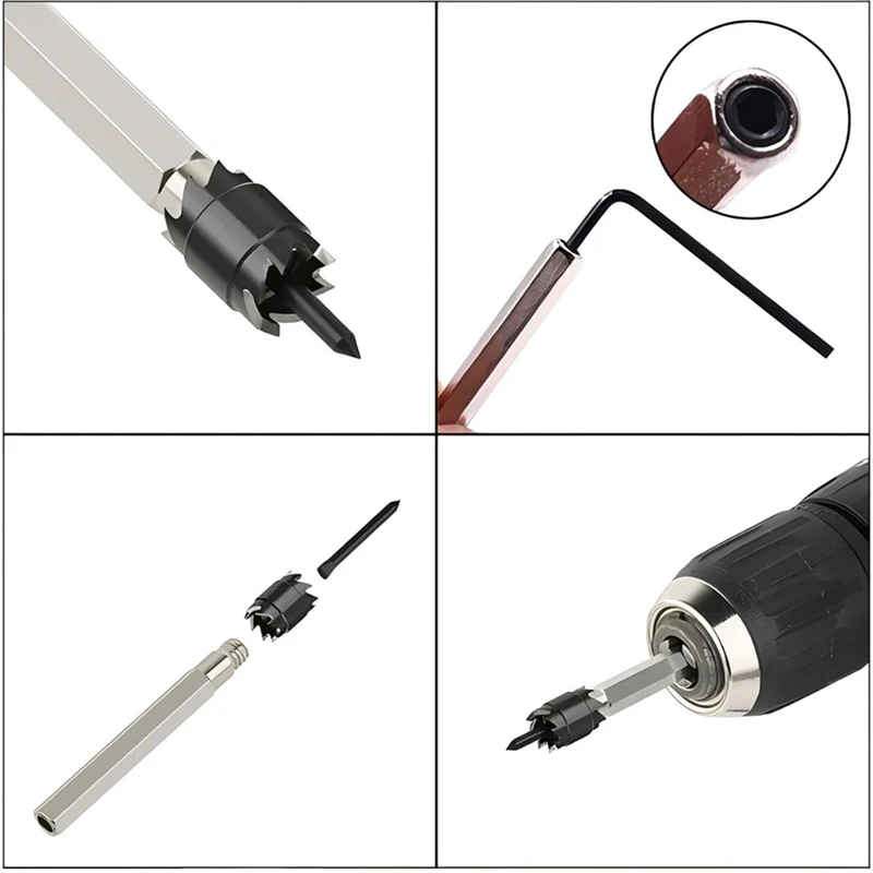 ABNO-10 шт. наборы фрез для точечной сварки, двухсторонние, 3/8 дюйма и 5/16 дюймов, HSS, роторная фреза для точечной сварки, дрель для удаления точечной дрели