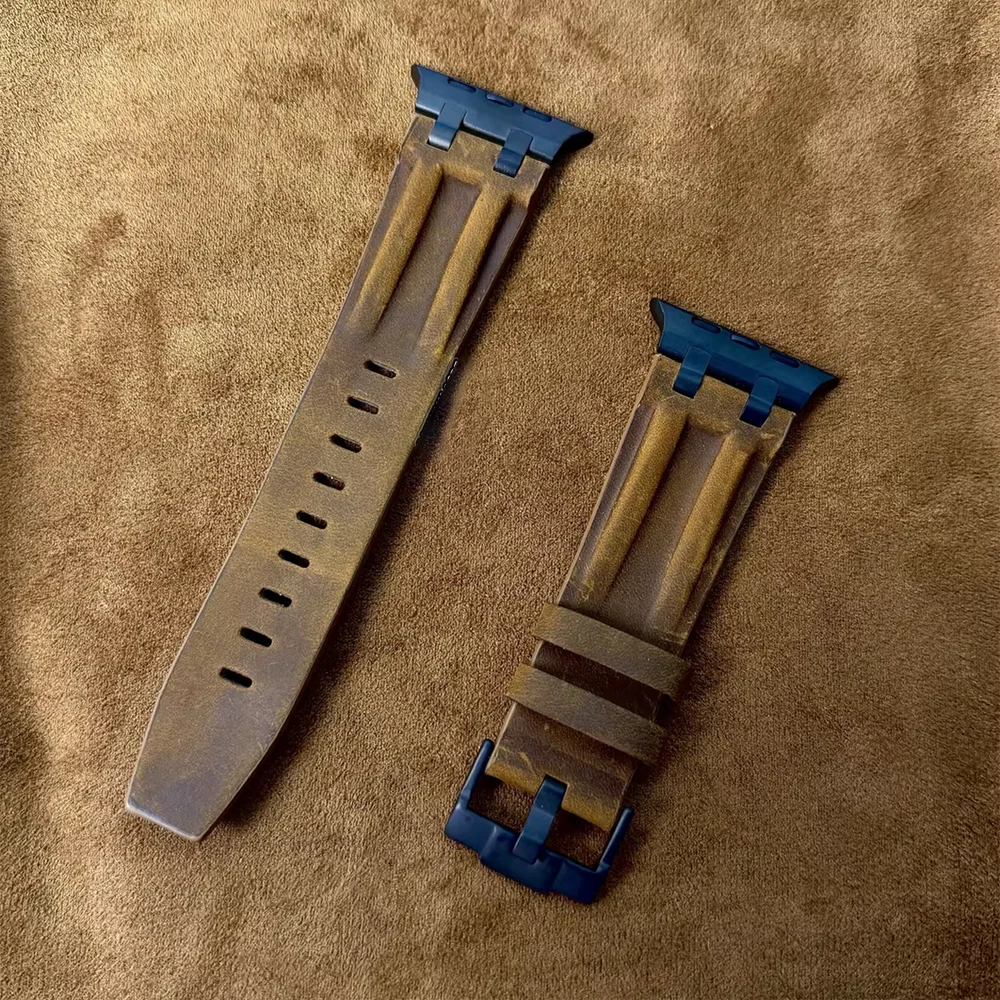 

Ремешок из натуральной кожи для Apple Watch Ultra 3, 49 мм, 46 мм, 45 мм, 44 мм, 42 мм, Correa iWatch Series 11, 10, 8, 7, 9, SE, 6, 3