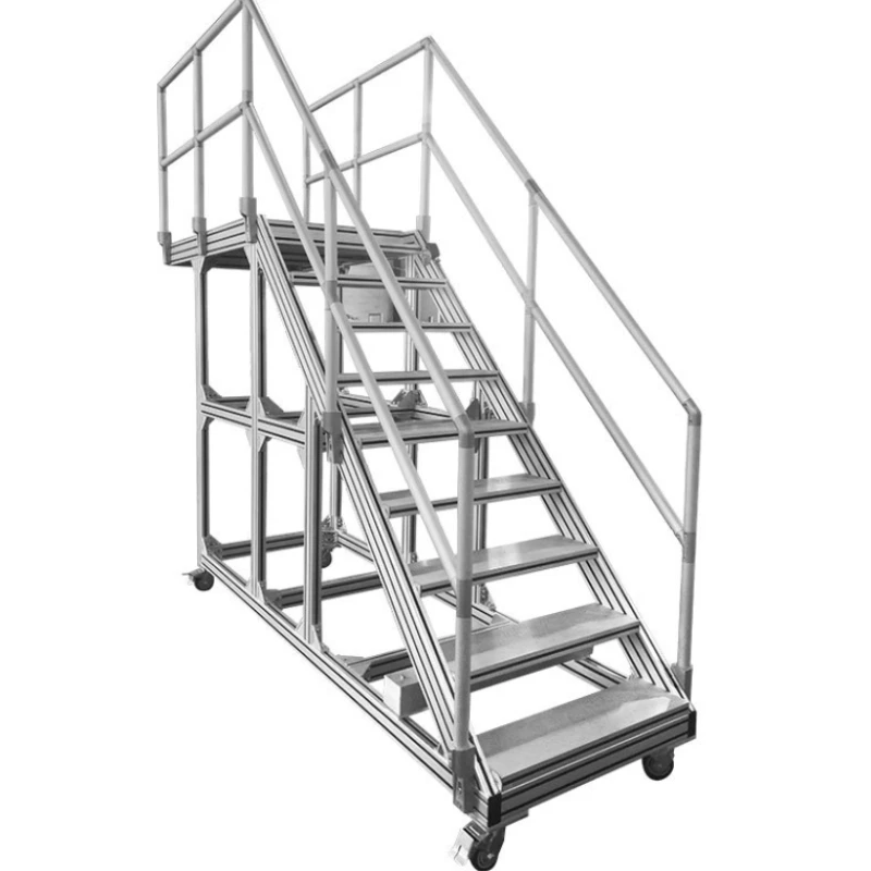 Industrial Crossover Step Ladder Aluminum Catwalks By Aluminum Profile