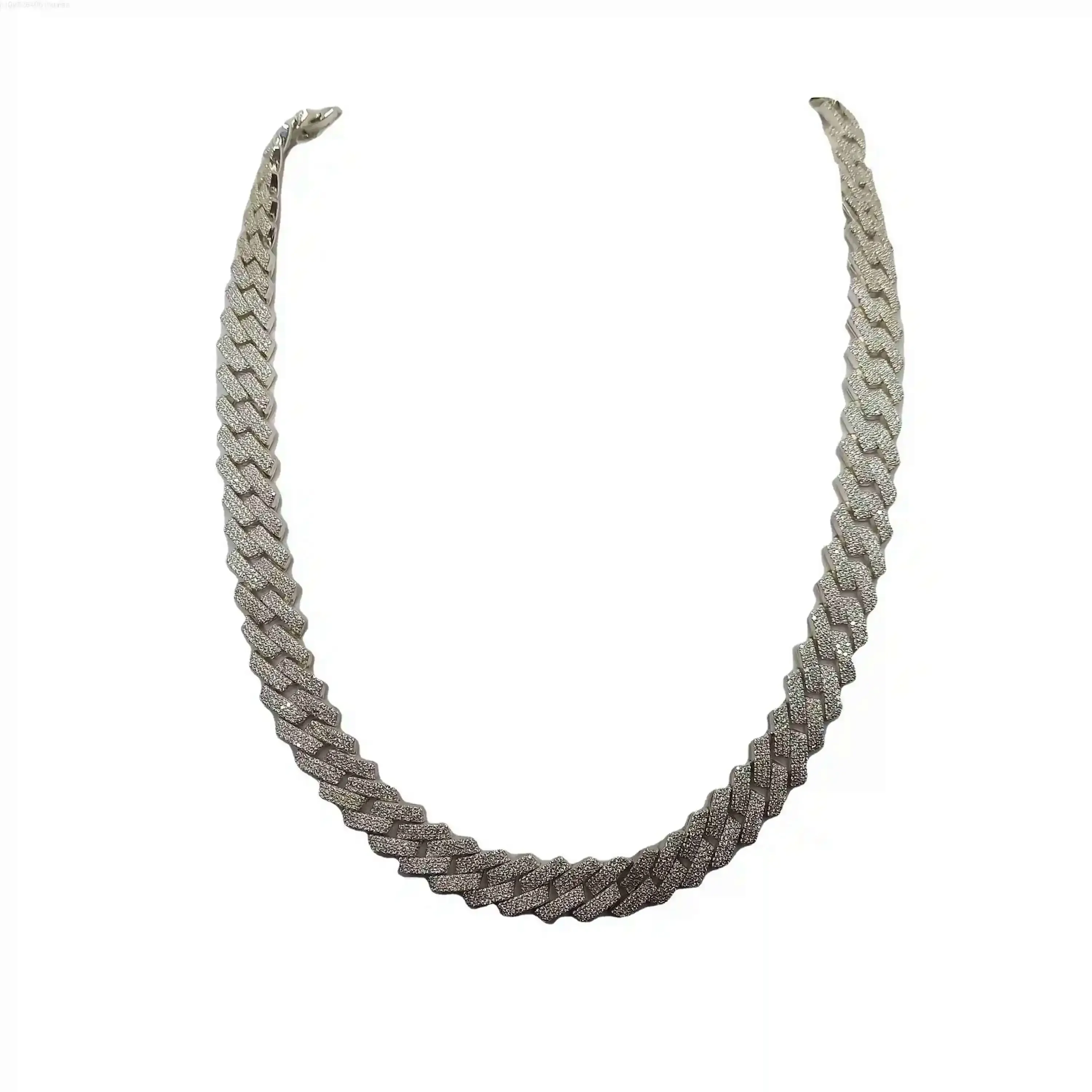 Elevate Your Style: 18mm Iced Out Moissanite Cuban Link Chain, 925 Sterling Silver Hip Hop Miami Chain