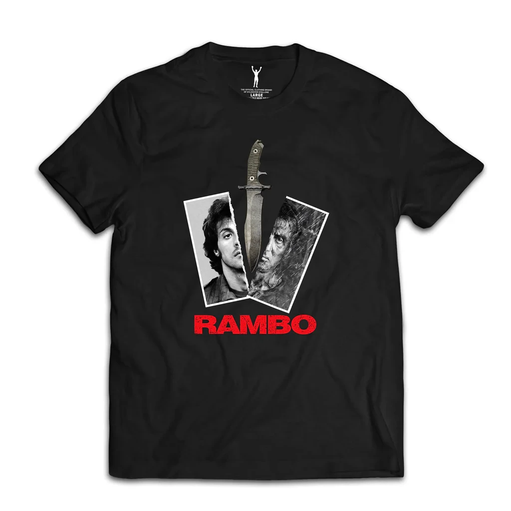 Men's John Rambo-Inspired T-Shirt - Iconic Movie Graphic with Rambo Signature & 'Hope ' Print - Casual Short Sleeve Summer Tee view 3