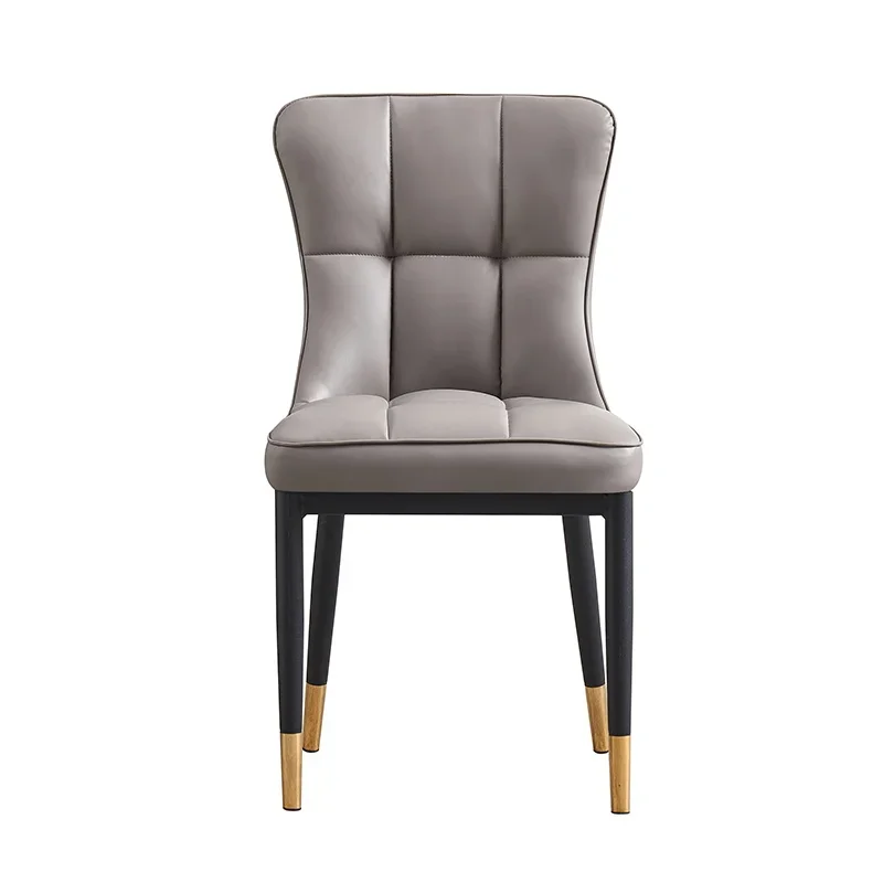 

For Modern Luxury Restaurants Leather Metal Leg Upholstered Dining Room Chair