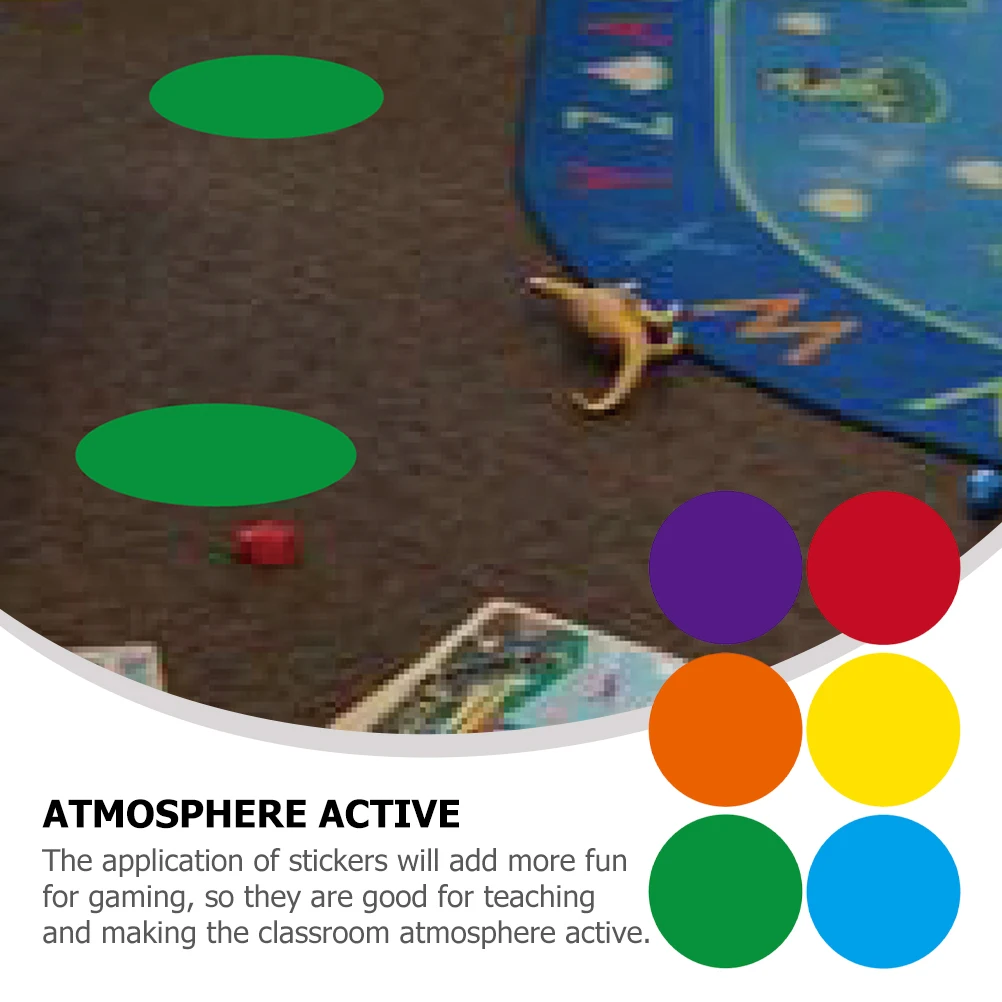

5 set 5 Sets Carpet Floor Marking Stickers Round Self-Adhesive Dots Classroom Organization Safe Kids for classroom