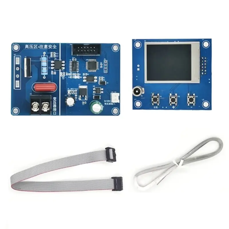 DIY Spot Welder Control Board With Dual Pulse & LCD Display Adjustable Current Timer Kit For Microwave Transformer 100A