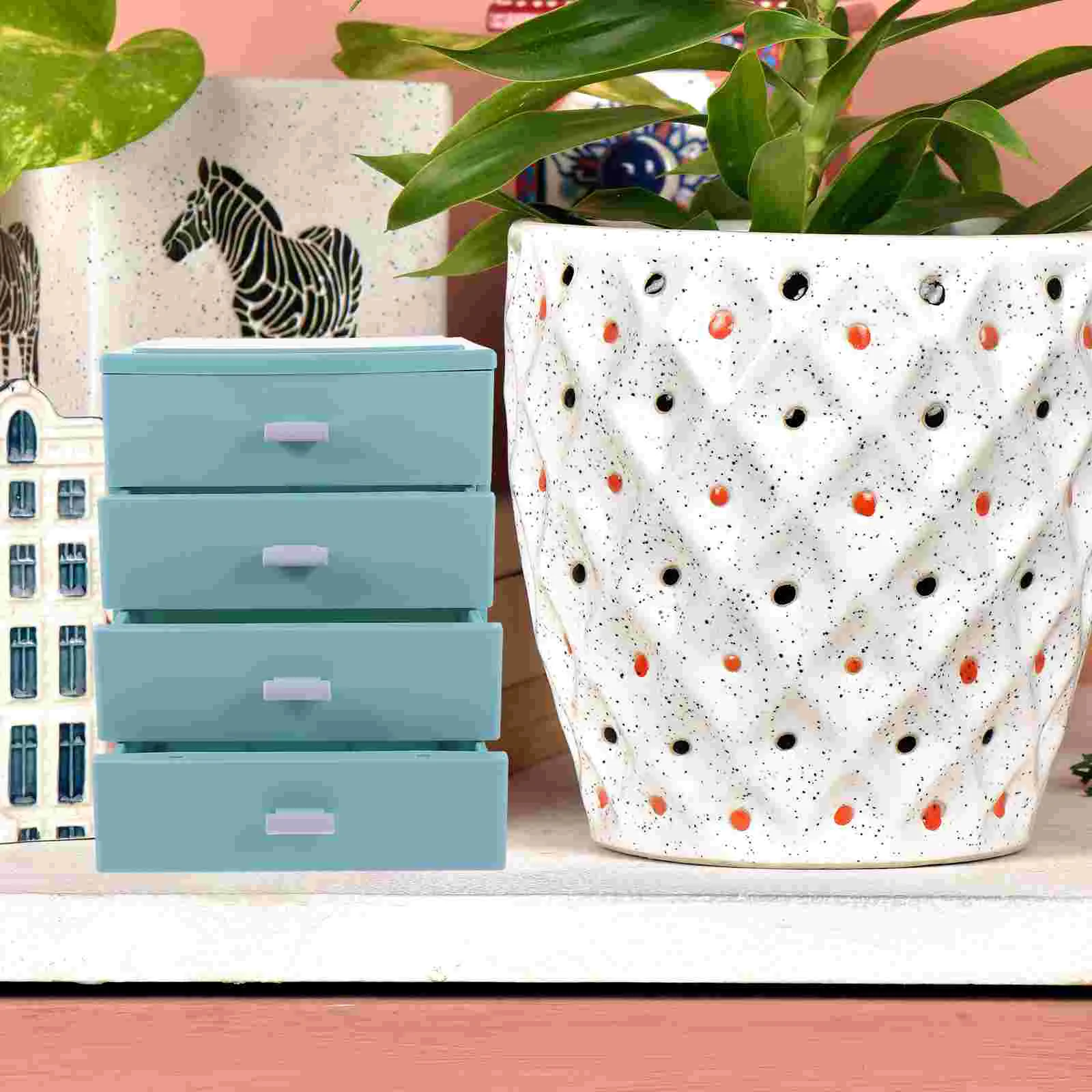 

Ящик для хранения с 4 отделениями для хранения, штабелируемые ящики, держатель для канцелярских принадлежностей, органайзер для ванной комнаты, органайзер с